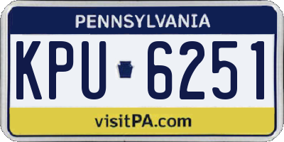 PA license plate KPU6251