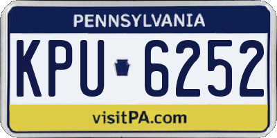 PA license plate KPU6252