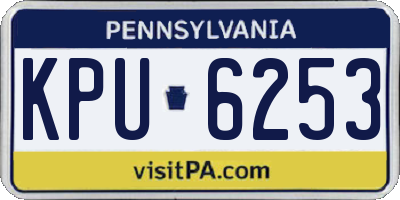 PA license plate KPU6253