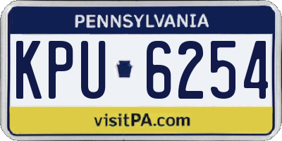 PA license plate KPU6254