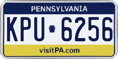 PA license plate KPU6256