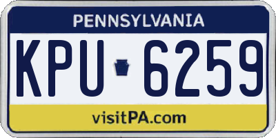 PA license plate KPU6259
