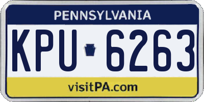 PA license plate KPU6263