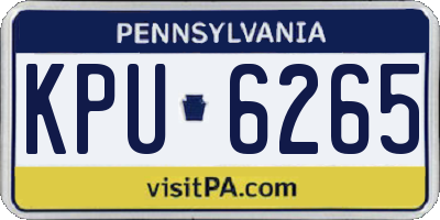 PA license plate KPU6265