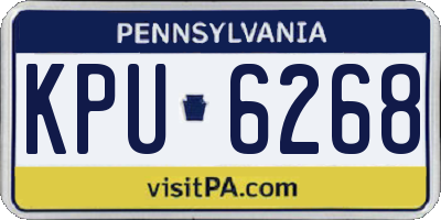 PA license plate KPU6268