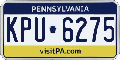 PA license plate KPU6275