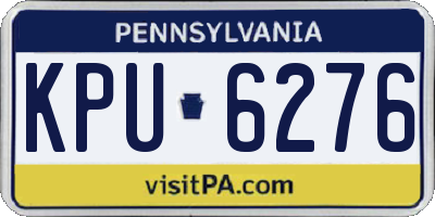 PA license plate KPU6276