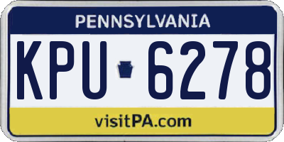 PA license plate KPU6278