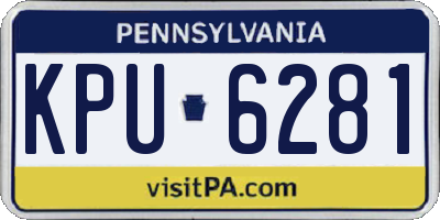 PA license plate KPU6281