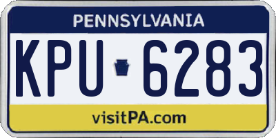 PA license plate KPU6283