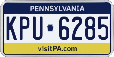 PA license plate KPU6285