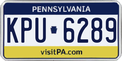 PA license plate KPU6289