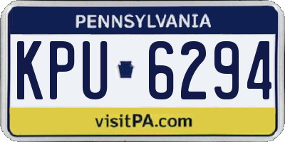 PA license plate KPU6294