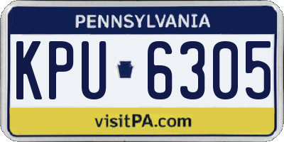 PA license plate KPU6305