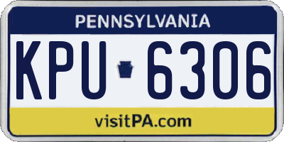 PA license plate KPU6306