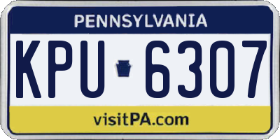 PA license plate KPU6307
