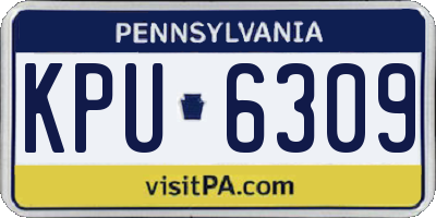 PA license plate KPU6309