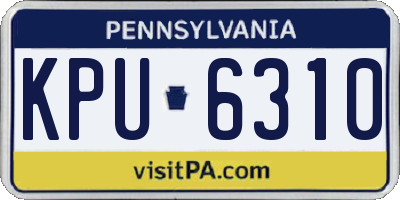 PA license plate KPU6310