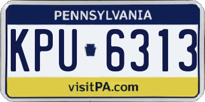 PA license plate KPU6313