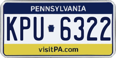 PA license plate KPU6322