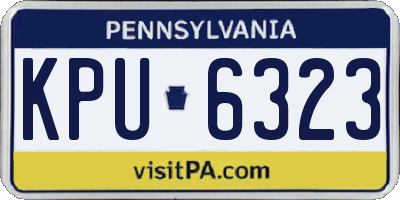PA license plate KPU6323