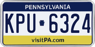 PA license plate KPU6324