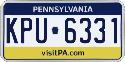 PA license plate KPU6331