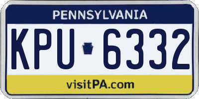 PA license plate KPU6332