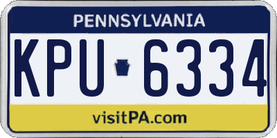 PA license plate KPU6334