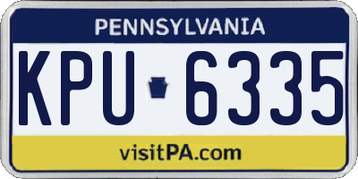PA license plate KPU6335