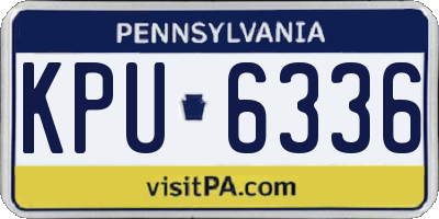 PA license plate KPU6336