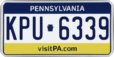 PA license plate KPU6339
