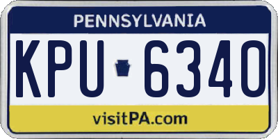 PA license plate KPU6340