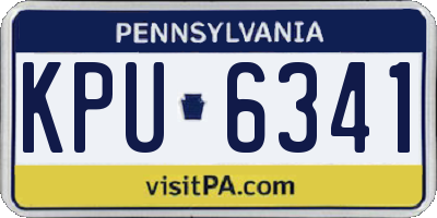 PA license plate KPU6341
