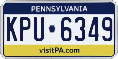 PA license plate KPU6349