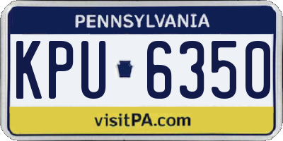 PA license plate KPU6350