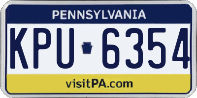 PA license plate KPU6354