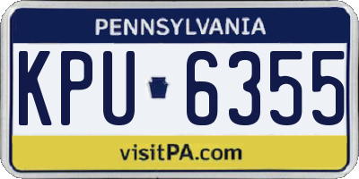 PA license plate KPU6355