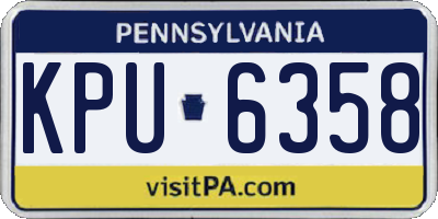 PA license plate KPU6358