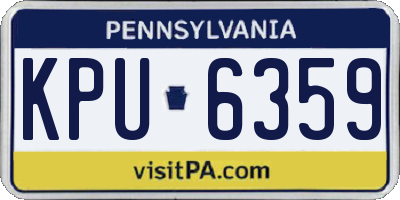 PA license plate KPU6359