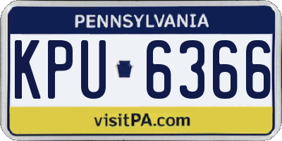 PA license plate KPU6366