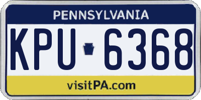 PA license plate KPU6368