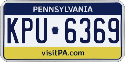PA license plate KPU6369