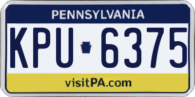 PA license plate KPU6375