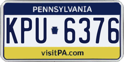 PA license plate KPU6376