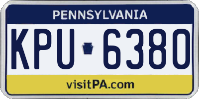 PA license plate KPU6380