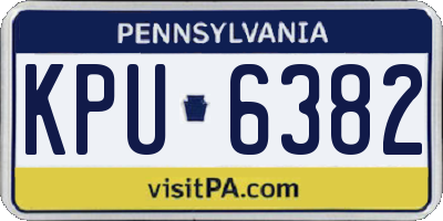 PA license plate KPU6382
