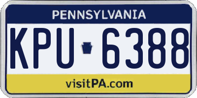 PA license plate KPU6388