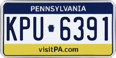 PA license plate KPU6391