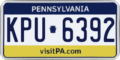 PA license plate KPU6392